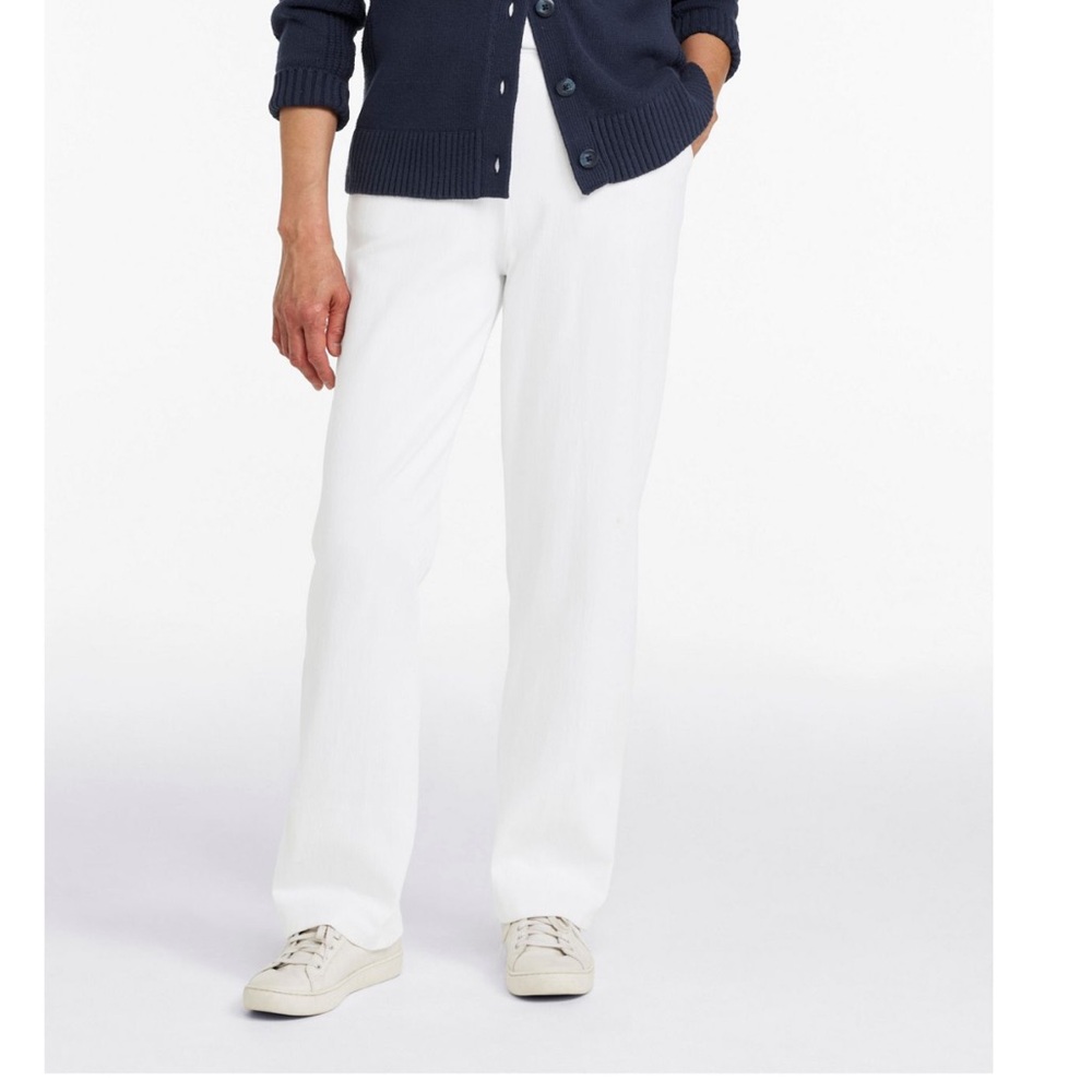 L.L. Bean Women’s White Straight-Leg Pants